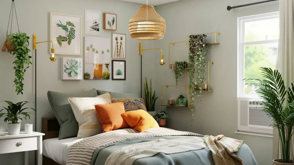 Nice clean bed in a clean bedroom