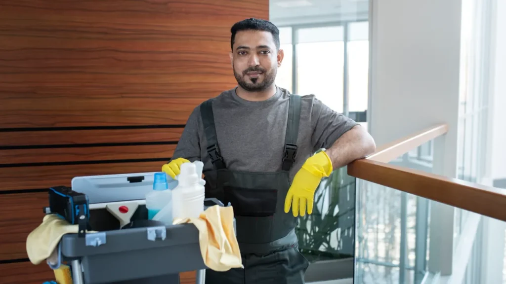 Cleaning an office