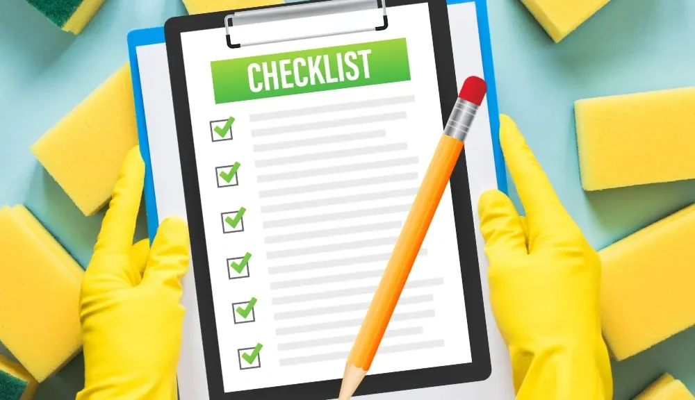 Cleaning checklist