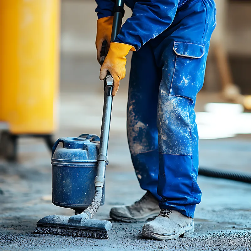 Cleaning after construction work